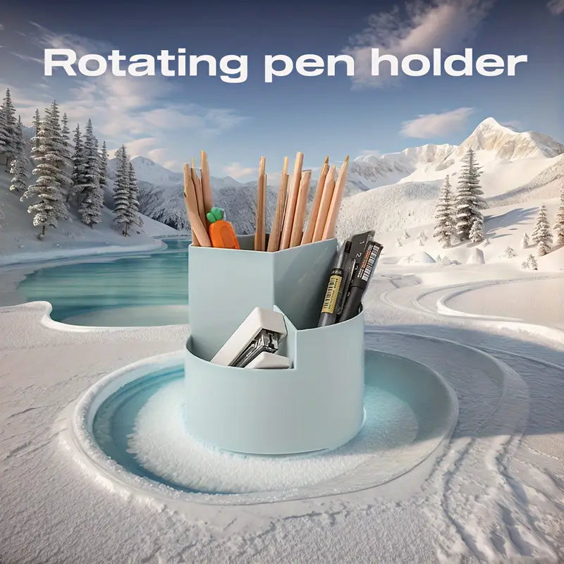 Versatile Desktop Storage Bucket, Plastic 3 Position Pencil Storage Box, Multifunctional Anti-deformed Round Box, Student Desk Storage Box, Home Use Multifunctional Makeup Brush Organizer Box, Home Office School Desktop Stationary Cup Versatile Desktop Storage Bucket, Plastic 3 Position Pencil Storage Box, Multifunctional Anti-deformed Round Box, Student Desk Storage Box, Home Use Multifunctional Makeup Brush Organizer Box, Home Office School Desktop Stationary Cup